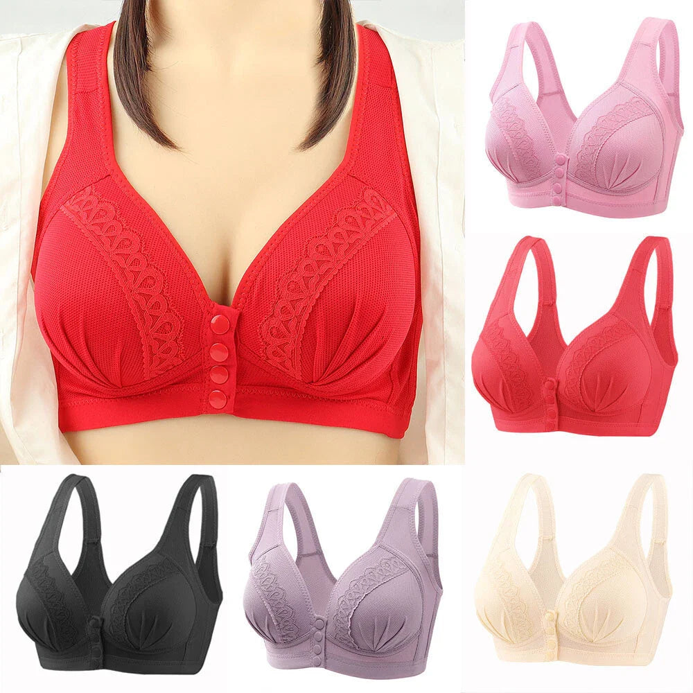 Front Closure Button Lingerie Bras Vest Bralette Underwear